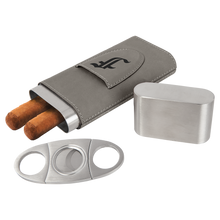 Load image into Gallery viewer, Custom Leatherette Cigar Case with Cutter
