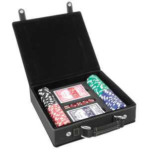 Custom Leatherette 100 Chip Poker Set