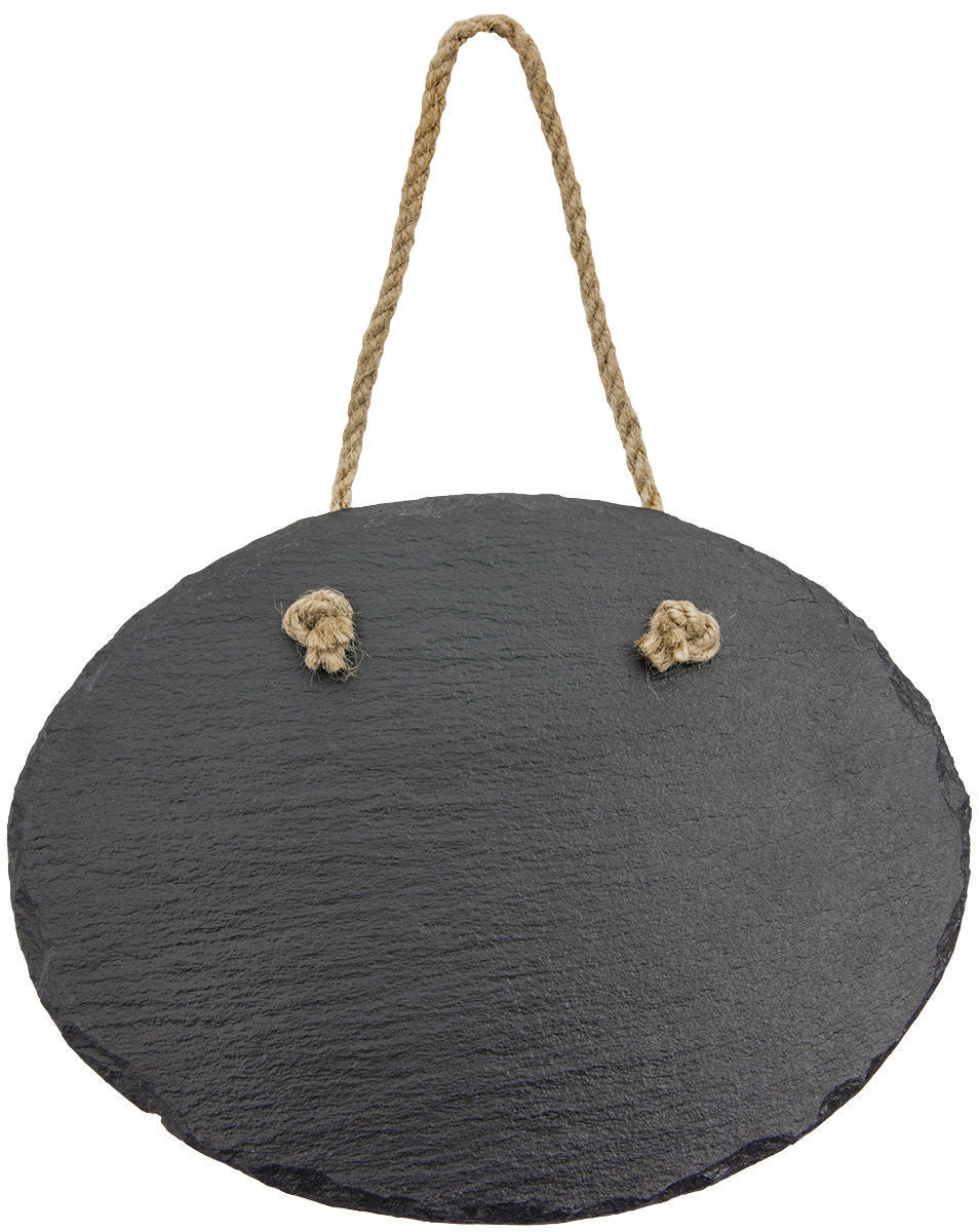 Custom Oval Slate Decor with Hanger String