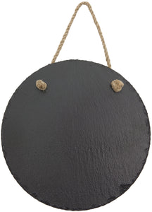 Custom Round Slate Decor with Hanger String