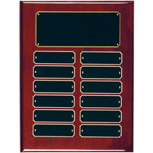 Load image into Gallery viewer, Rosewood Piano Finish Completed Perpetual Plaque-12 Name Plates. Personalized Engraving Plaque shipped from USA.
