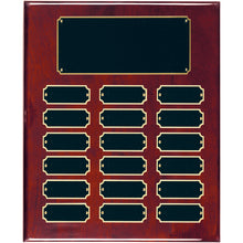 Load image into Gallery viewer, Rosewood Piano Finish Completed Perpetual Plaque-18 Name Plates
