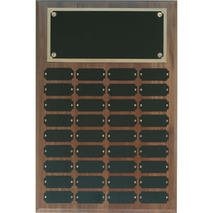 Walnut Completed Perpetual Plaque-36 Name Plates